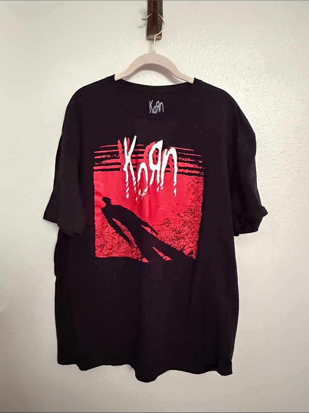 Korn Black Short-Sleeve Graphic Tee with Red Artwork